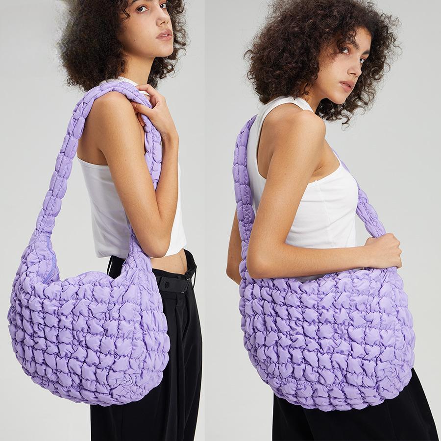 Сумка-тоут Clouds Pleated Crossbody женская, большая вместимость, легкая, сумка Diamond Dumpling, сумка Feather, стеганая сумка через плечо
