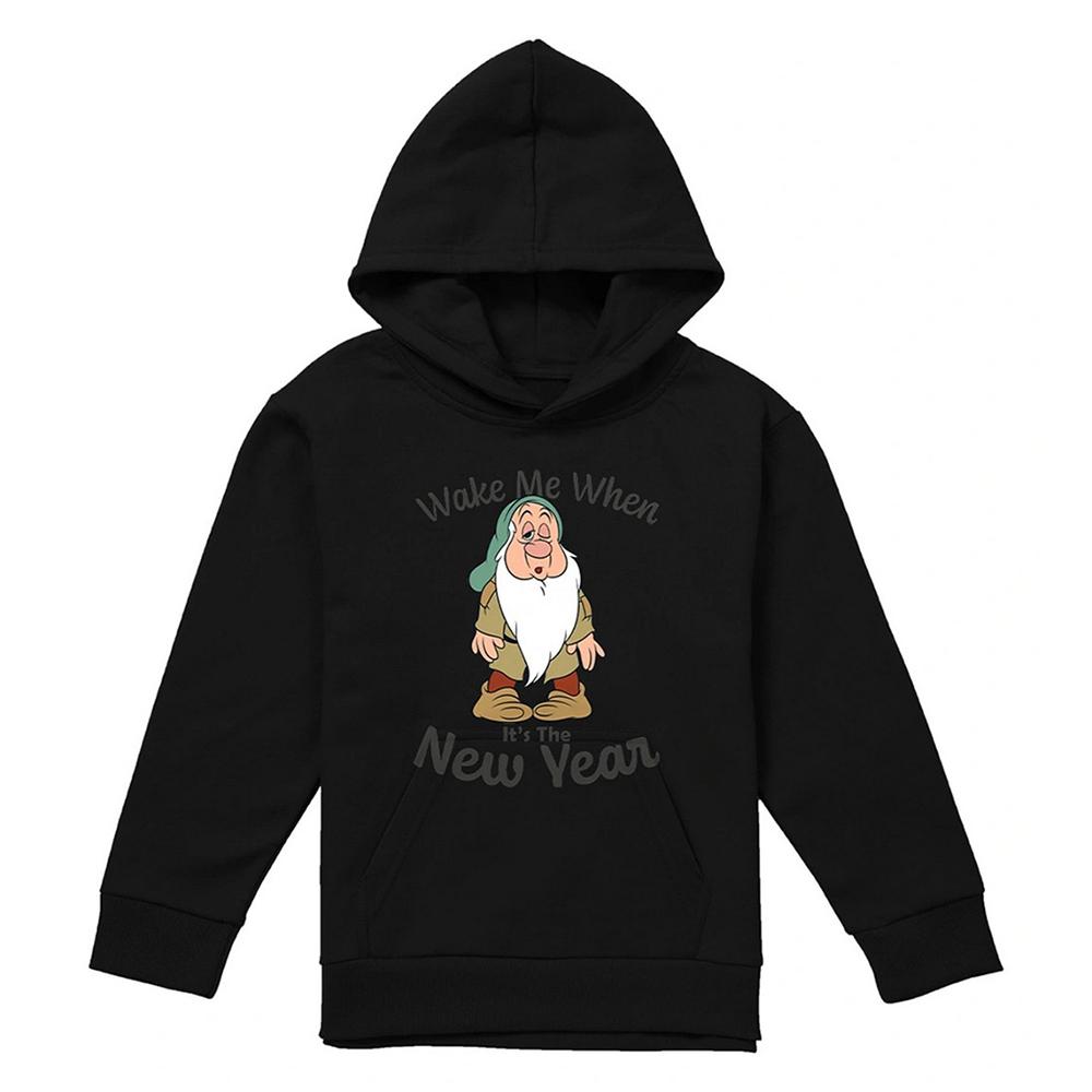 Snow White Childrens/Kids Wake Me When It's The New Year Sleepy Hoodie