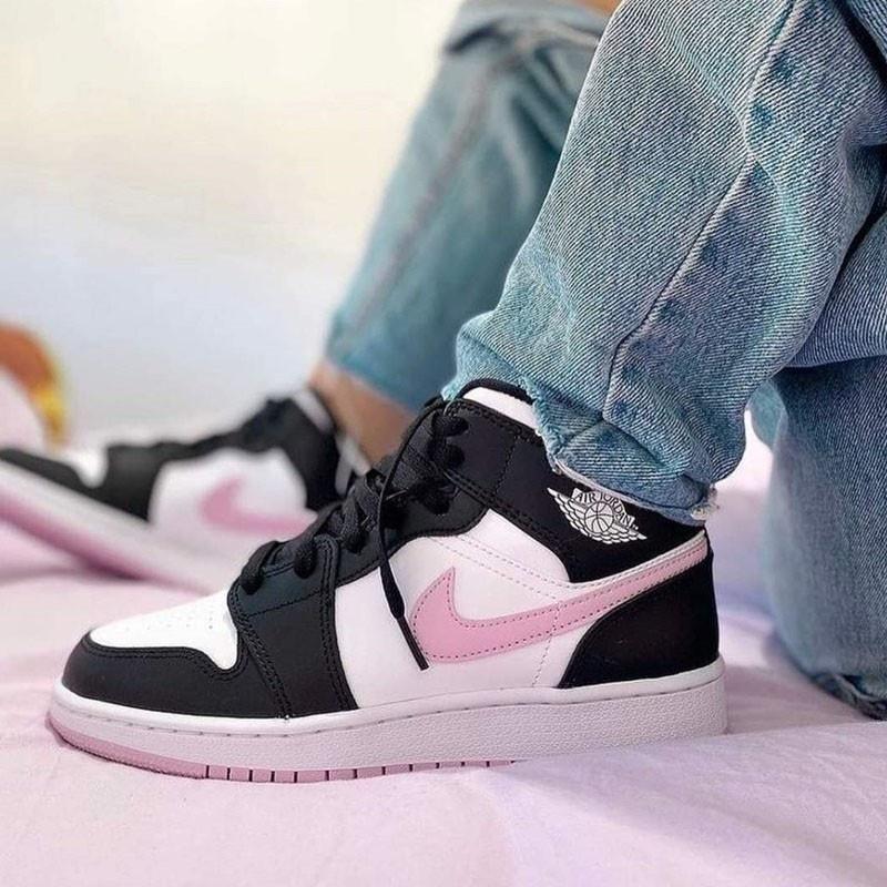 (GS) Air Jordan 1 Mid 'White Light Arctic Pink' Детские 555112-103