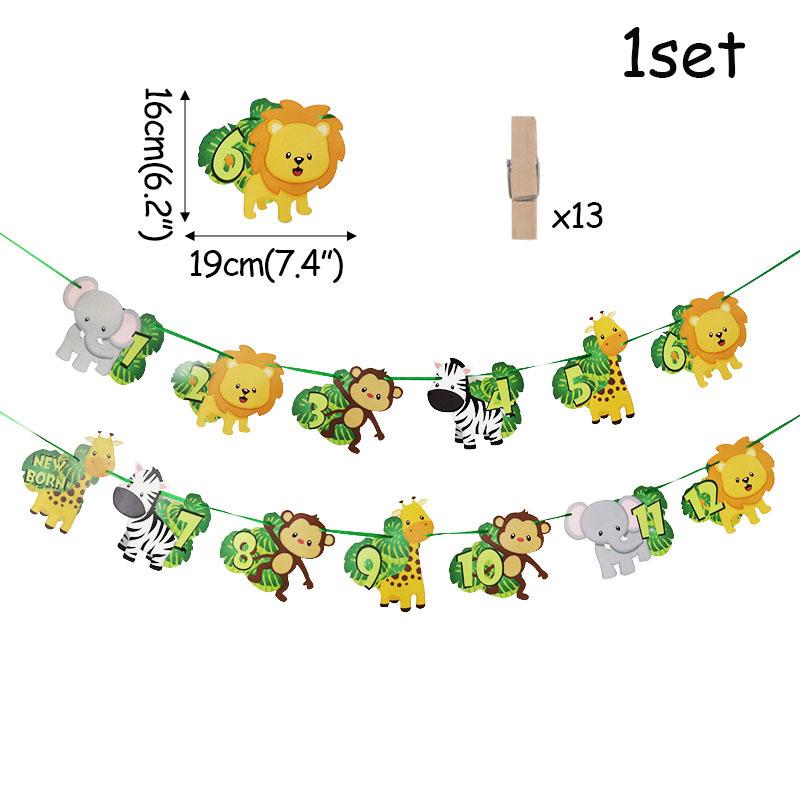 Tiger Lion Animal Pattern Disposable Tableware Set Safari Theme Party Decorations Boy Wild One First Birthday Party Supplies