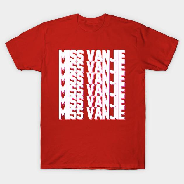 Модная унисекс футболка Miss Vanjie 7 Белый текст на розовом градиентном фоне B Принт Футболка Большие размеры S-5XL Футболка 100% Хлопок Топы С круглым вырезом Короткий рукав Футболки