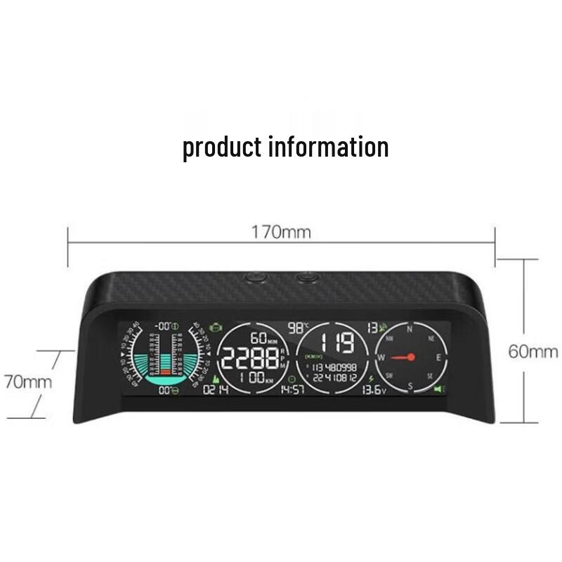 Автомобильный проекционный дисплей с OBD+GPS и наклономером