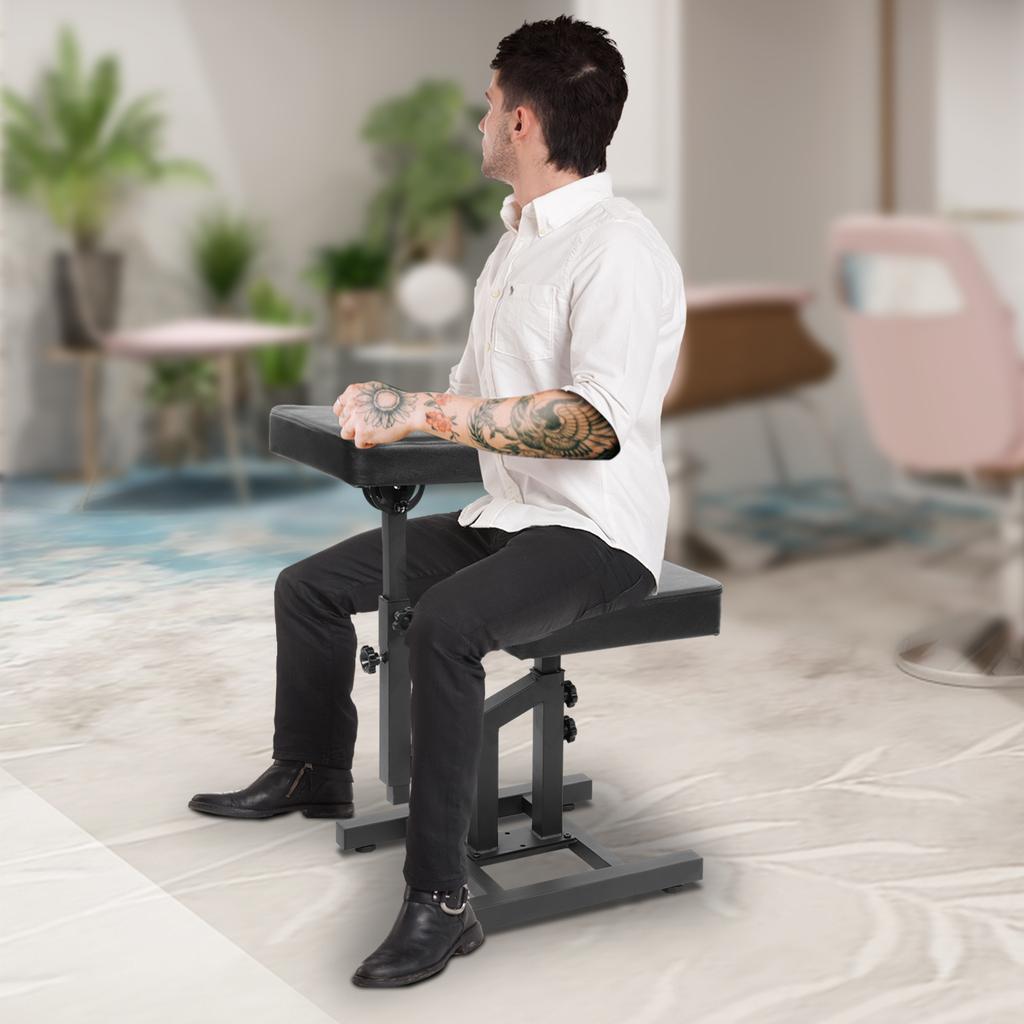 Профессиональное регулируемое по высоте парикмахерское кресло для тату, многофункциональное кресло для парикмахерской с откидной спинкой на 180° (Грузоподъемность 220 фунтов)