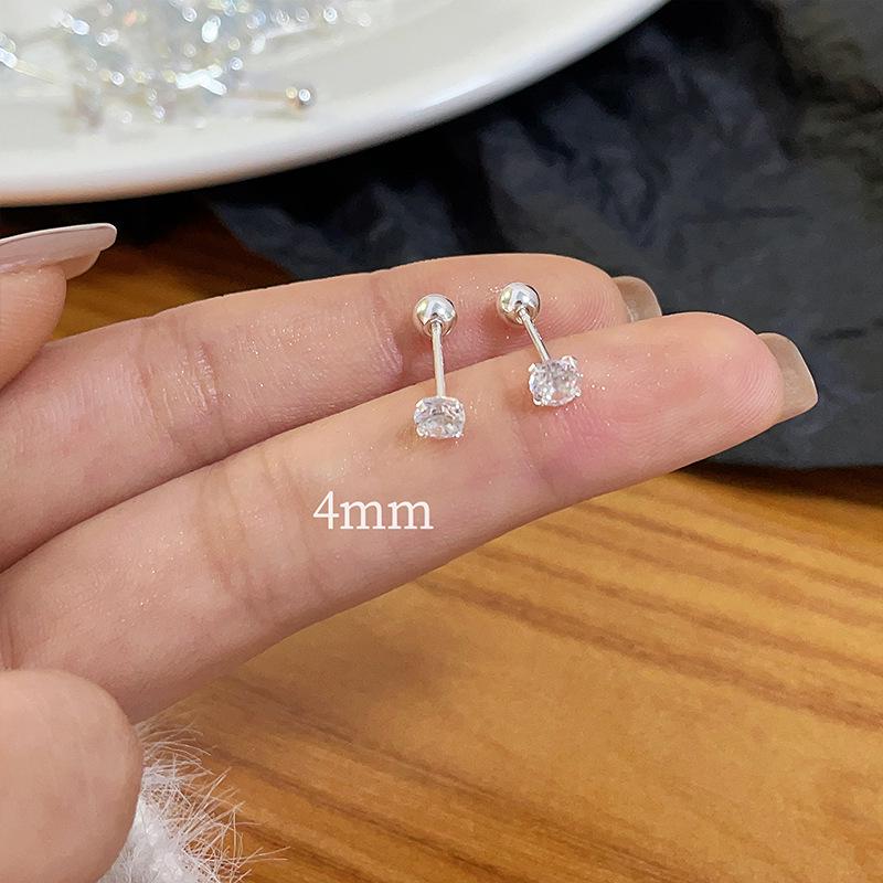 Модные серьги для прокалывания ушей из циркония: Кохлеарные штифты с винтовой фиксацией для женщин, удобные для сна