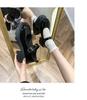 Женские лоферы Мэри Джейн из лакированной кожи - Весна 2022, Британский студенческий стиль, Высокий каблук, Круглый носок, Толстая подошва