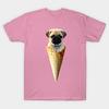 T Shirt Women Real Ice Cream Pug Harajuku Print Kawaii Tshirt Summer Short Sleeve Female T-Shirt Top Tee