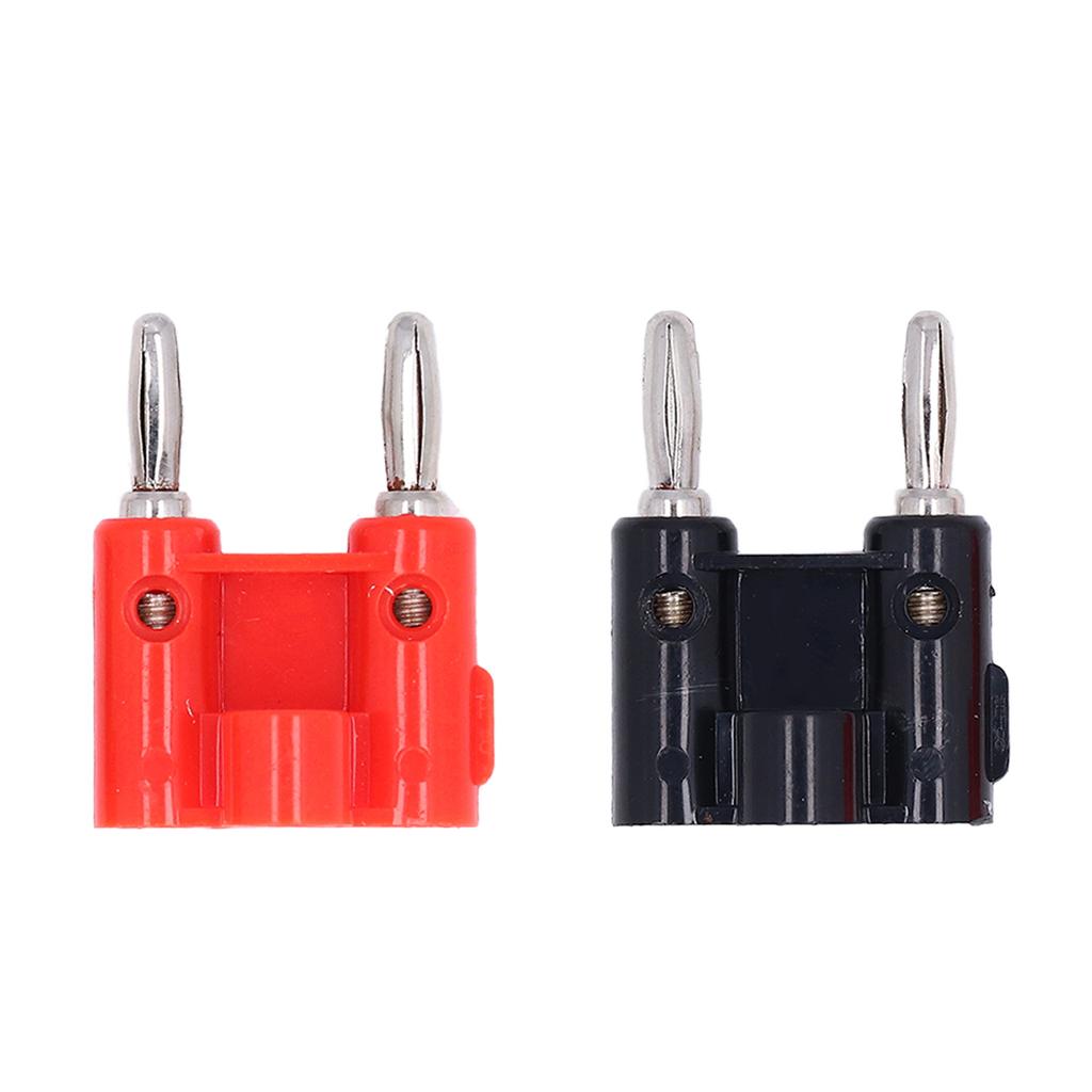 2Pcs Banana Plug 4mm Double Row Cross Connector Accessory Set Kit for Audio Speaker