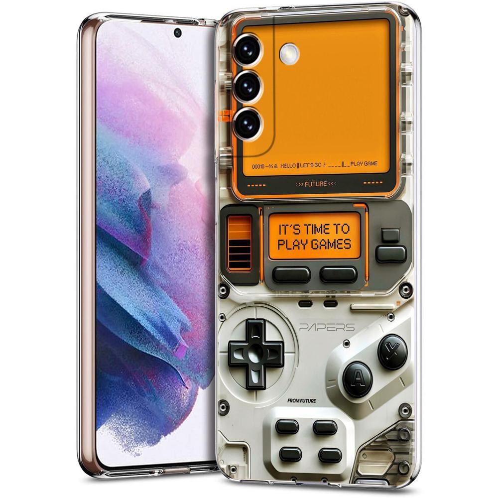 Прозрачный чехол-накладка для Samsung Galaxy S25 S24 S23 S22 S20 S21 FE Ultra S10 S10E Plus с рисунком игровых консолей