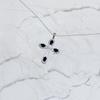 Серебряное колье с натуральным сапфиром 1.152ct, вес изделия 3,88 гр (2167631)