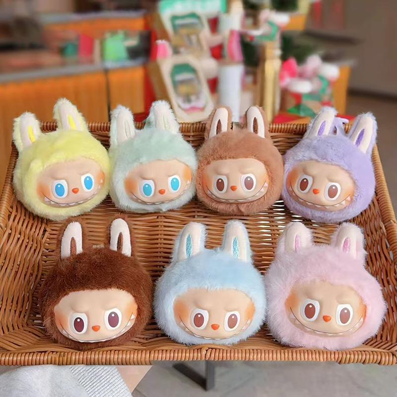 1 Piece Cute Model Doll Bag Pendant Labubu The Monsters Figure Plush Toy Keyring Decor Collection Keychain Kid Birthady Gift