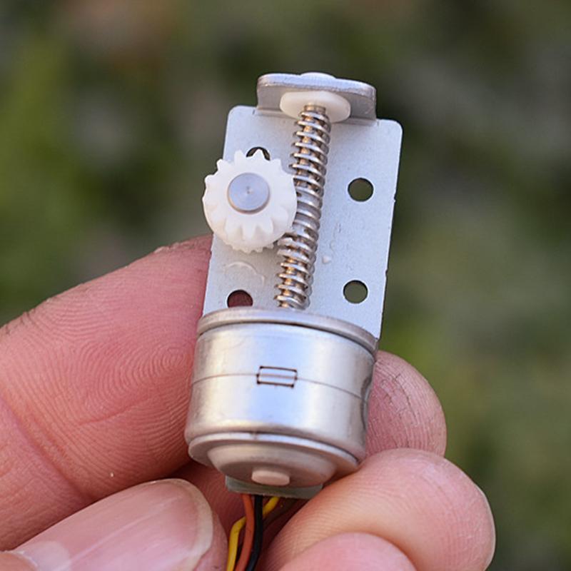 1 шт. Шаговый двигатель Линейный винт Вал Шток Блок 13 Зубьев Пластиковая шестерня Сделай сам Камера Монитор 15мм 2-фазный 4-проводной шаговый двигатель