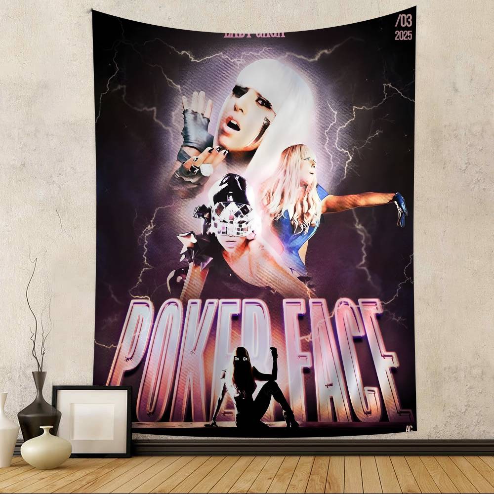 Lady Gaga Hot Music Album Hanging Bohemian Tapestry Bohemian Wall Tapestries Mandala Kawaii Room Decor