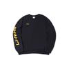 Li Ning Color Block Logo Print Crew Neck Sports Sweatshirt Men Sweatshirts Black AWDRF73-1