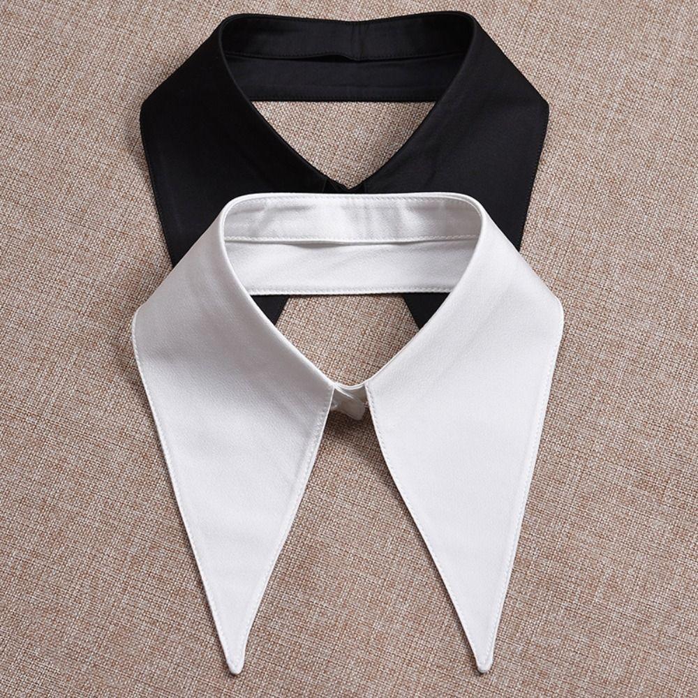 Round Collar Fake Collar Solid Color Lapel Half Shirt Fashion False Collar Women Girls