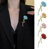 Alloy Enamel Carnation Dripping Oil Process Pin Wear-Resistant Anti-Rust Brooch Versatile Collar Coat Accessory