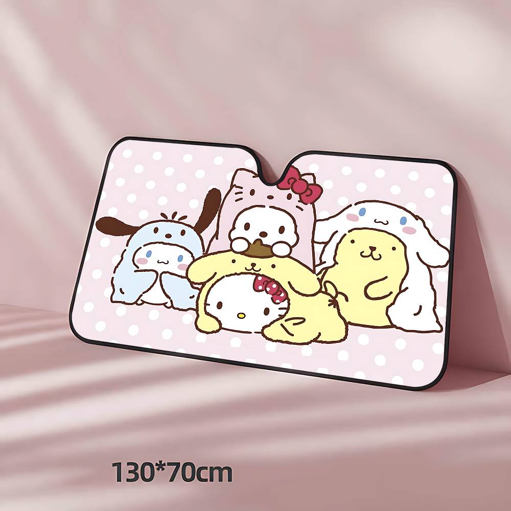 Cartoon S-Sanrio Kawaii Car Sunshade Curtains  Windscreen Cover Shade UV Rays Sun Visor Protector