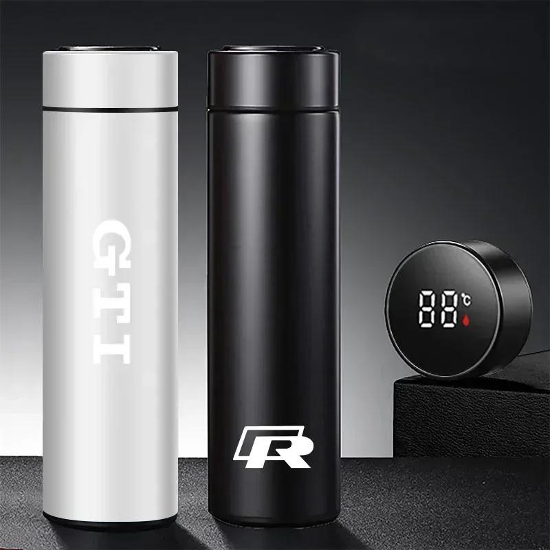 VW Car Vacuum Cup 304 Stainless Steel 500ML Thermos Mug For Volkswagen GTI Polo Golf Arteon Tiguan Touareg CC Amarok ID.3 ID.4 ze9