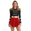 Women's Circus Cosplay Costume Long Sleeve Bodycon Mini Dresses Ringmaster Halloween Carnival Costumes Fancy Dress