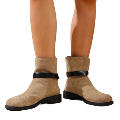 Новые женские ботильоны из замши, зимняя модная обувь на каблуке для платья, дизайнерские уютные женские ботинки, повседневные ботильоны для женщин 40