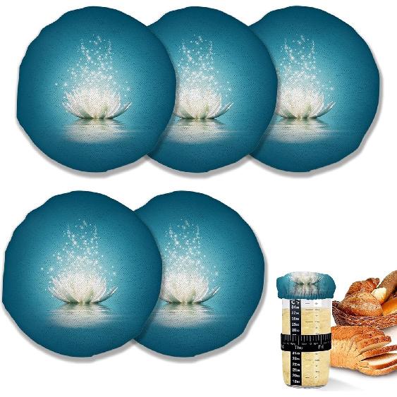 Тканевые крышки для банок с закваской, Крышки из ткани для ферментации водяного лотоса и сыра, Подходят для горлышек банок диаметром 3-4 дюйма, 5 шт.