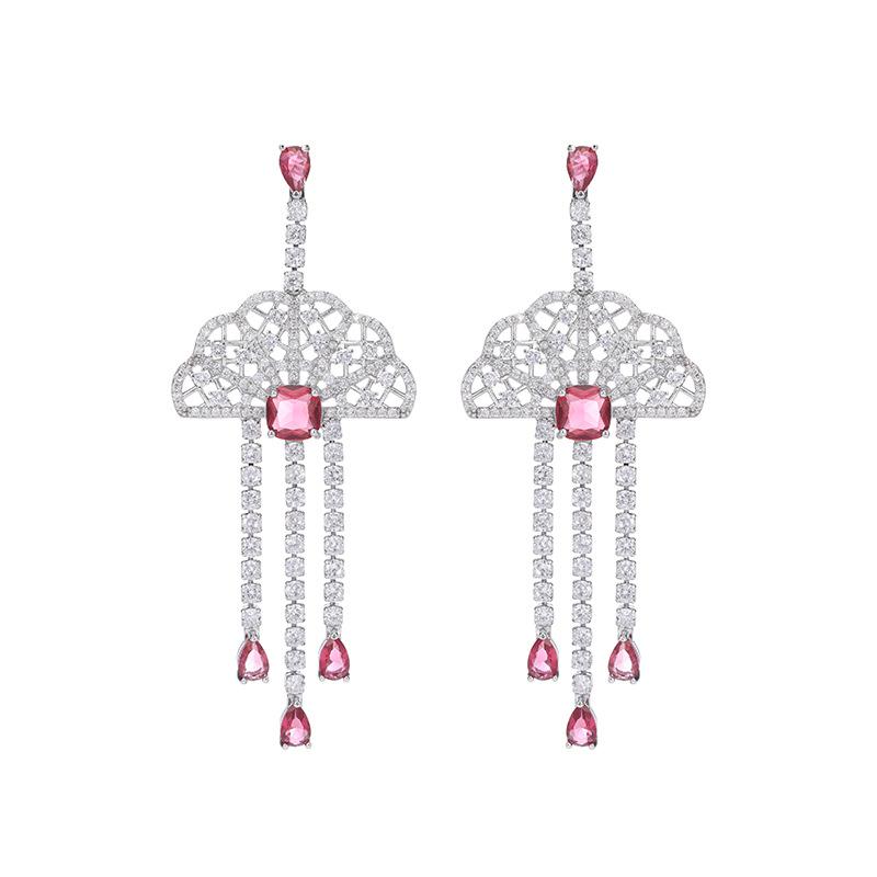 Роскошные серьги Court, атмосферные, тяжелые промышленные, циркониевые, ретро, длинные, с бахромой, серьги