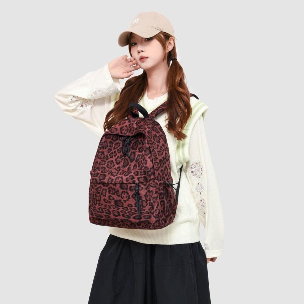 Leopard Print Women's Backpack - Large Capacity Autumn/Winter Bookbag for Students