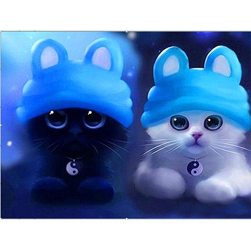 Полный 5D Diy алмазная живопись милый кот маленькое животное Алмазная вышивка полная вышивка крестиком домашний декор подарок ручной работы