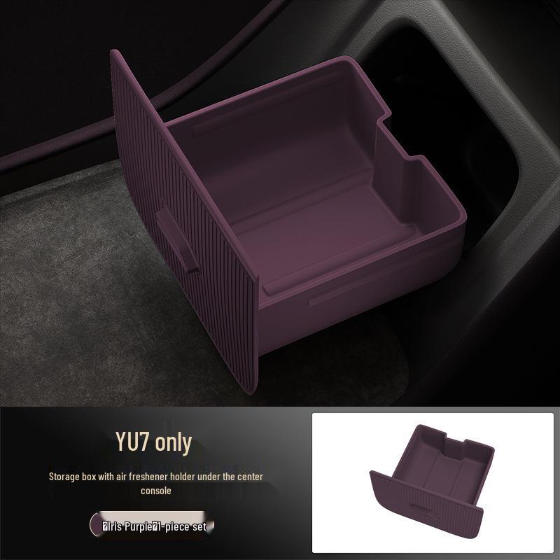 Yu7 Center Console Fragrance Holder, Anti-Shake Silicone Storage Box for Screen's Rear.