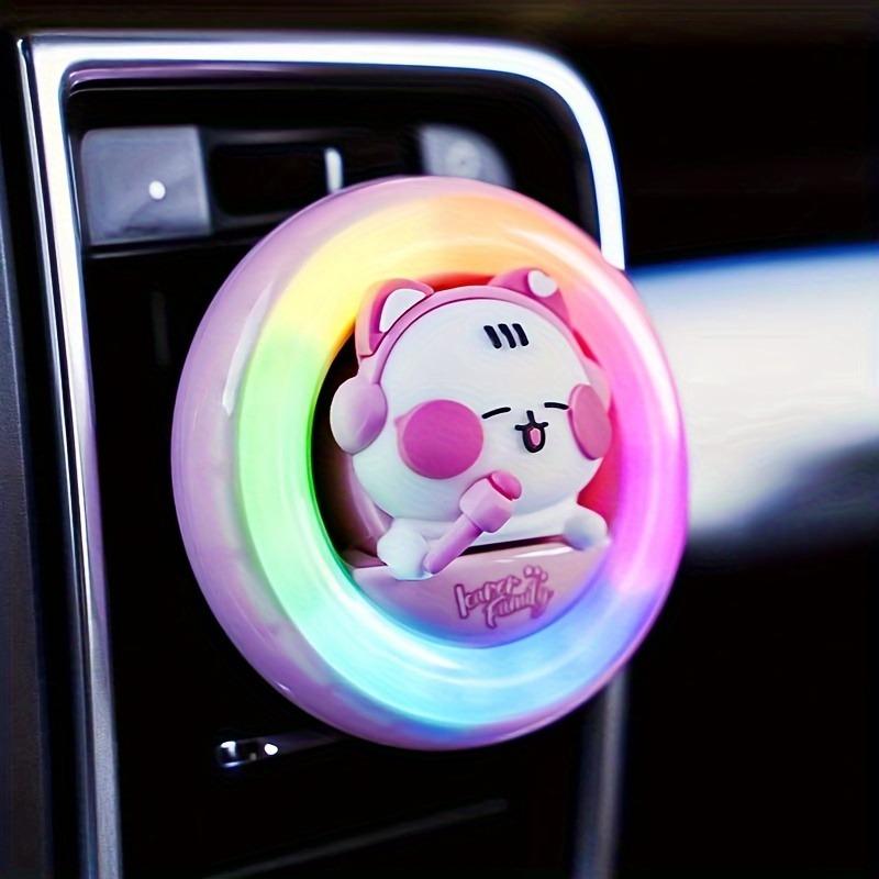 Набор светодиодных освежителей воздуха для автомобиля RGB - ароматерапевтический диффузор с синхронизацией музыки и 3 премиальными ароматами (Океан, Одеколон, Лимон) - Питание от порта USB