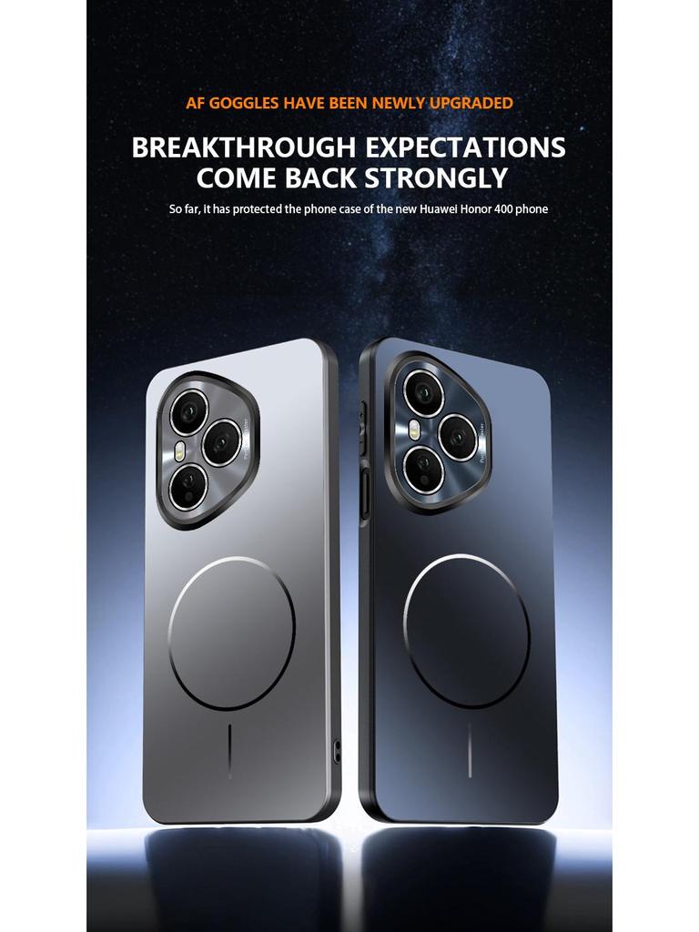 Применимый чехол-кольцо с магнитом и большим окном для Honor 400Pro, Тонкий магнитный чехол-кольцо для Honor 400, Матовый защитный чехол для Honor X70