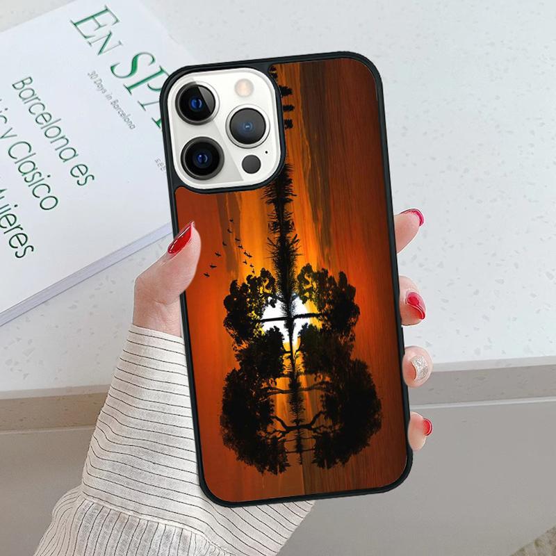 Чехол для телефона с рисунком гитарных и басовых струн Rock For iPhone 17 Air 15 16 16e 14 13 Pro Max Coque 12 11 Pro Max For Apple PLUS fundas