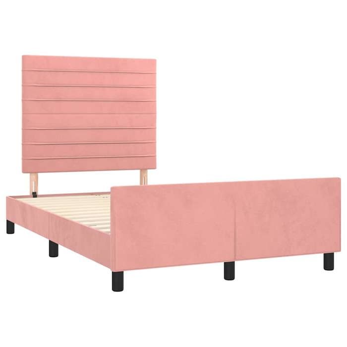 Maison Exclusive - Cadre de lit sans matelas rose 120x200 cm velours