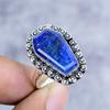 Lapis Lazuli Gemstone Handmade 925 Sterling Silver Jewelry Ring Size 10 M-2591