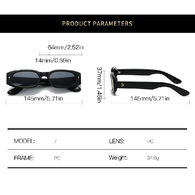 Rice stud small frame sunglasses for women, sun protection, and street style