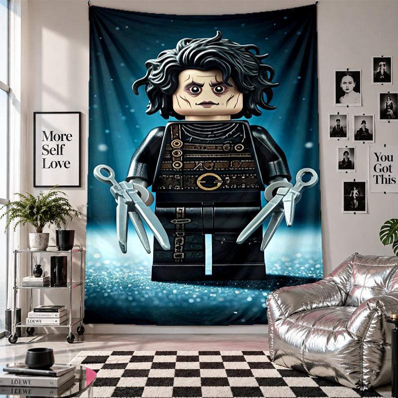 Wall TapestryEdward Scissorhands Art Hanging Cloth Decorative Background Cover for Room Decoration