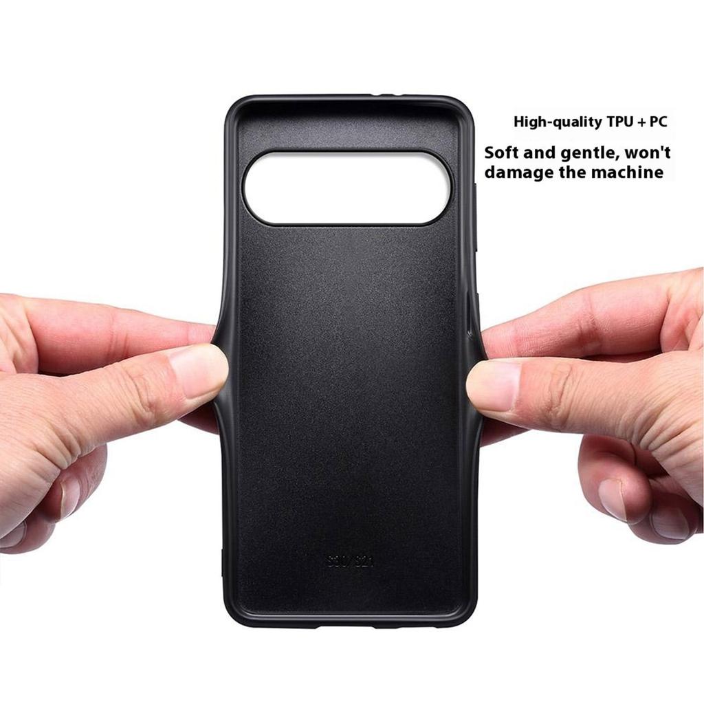 Чехол для Google Pixel 10/Pixel 10 Pro из кожи теленка с текстурой + ПК + ТПУ чехол для телефона