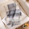 Autumn Women's 100% Wool Plaid Tassel Scarf - Elegant, Versatile Shawl for Commuting