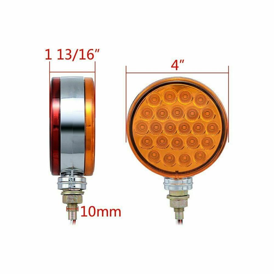 12v/24V Красный Желтый Двусторонний Светодиодный Боковой Габаритный Фонарь Стоп Сигнал Поворотника Задние Фонари Лампа для Грузовиков Легковых Автомобилей Прицепов Грузовиков Тракторов