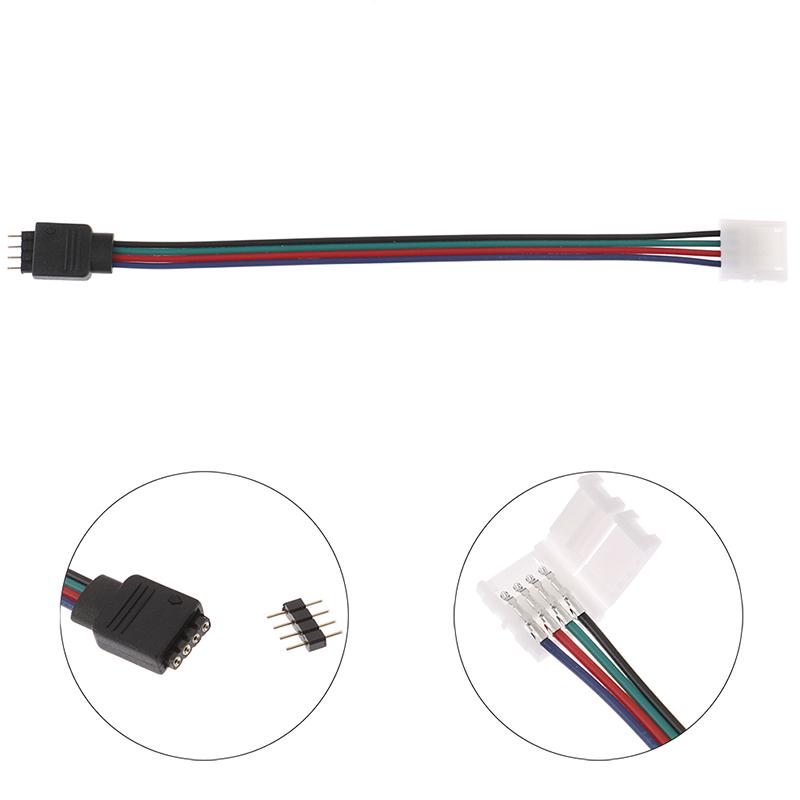 15Cm 5050 Rgb 4 Pin Led Strip Light Connectors Strip To Power Adaptor Connector