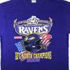 Винтажная футболка 2003 года BALTIMORE RAVENS WILD CARD GAME 2-сторонняя XXL nfl футбол