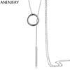 Sweater Chain Necklace Circle Strip Long Necklace For Women Gift 80cm Necklace Collares Choker