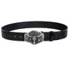 In-Stock Western Bull Head Buckle Leather Belt - Trendy Retro Punk Style for Men & Women