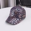 Ladies cap casual leopard print baseball cap sweet cool wind denim hat manufacturer
