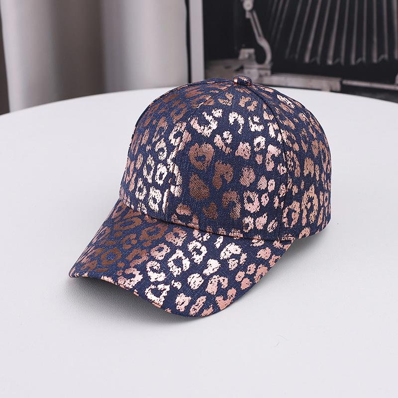 Ladies cap casual leopard print baseball cap sweet cool wind denim hat manufacturer