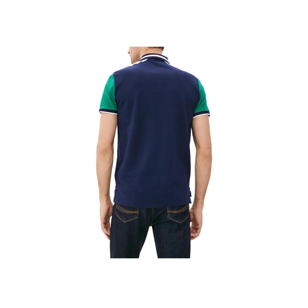 Polo Ralph Lauren Колорблок Вышитое Лого Большой Пони Футболка-поло с коротким рукавом Мужские Футболки-поло Темно-синий 710800516-001