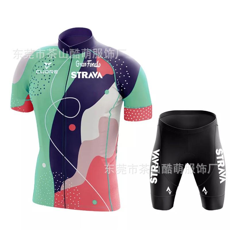 Men Women Cycling Jersey Set Short Sleeve Bike Outfit Breathable Riding Apparel Road Teams