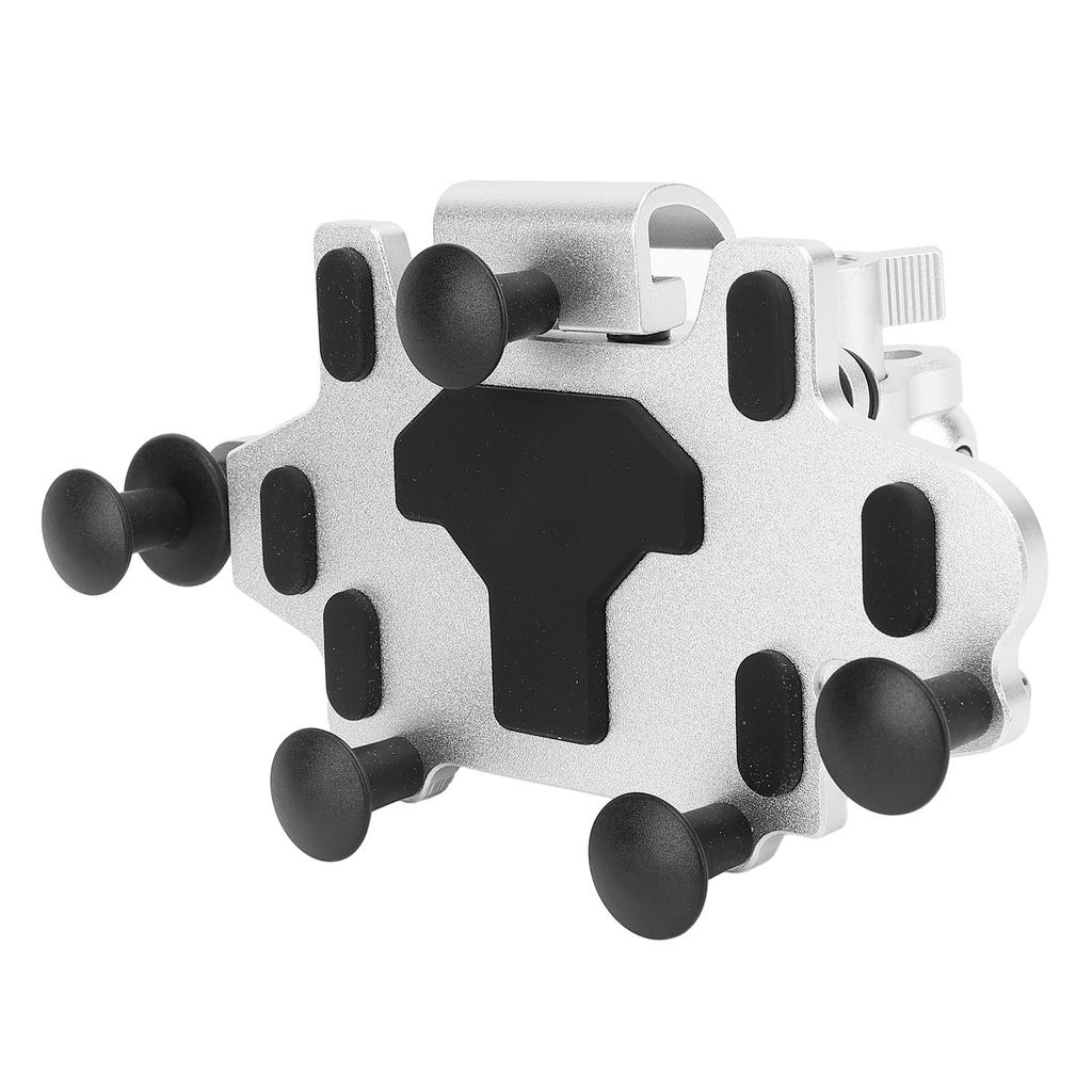 Motorcycle Phone Mount 5 Claw Rotatable Shock Absorbing Silicone Pads Motorcycle Handlebar Phone Holder