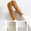 Женские осенне-зимние носки до середины икры, хлопковые носки с прямым углом, однотонные спортивные бесшовные длинные носки до икры, полностью хлопковые носки