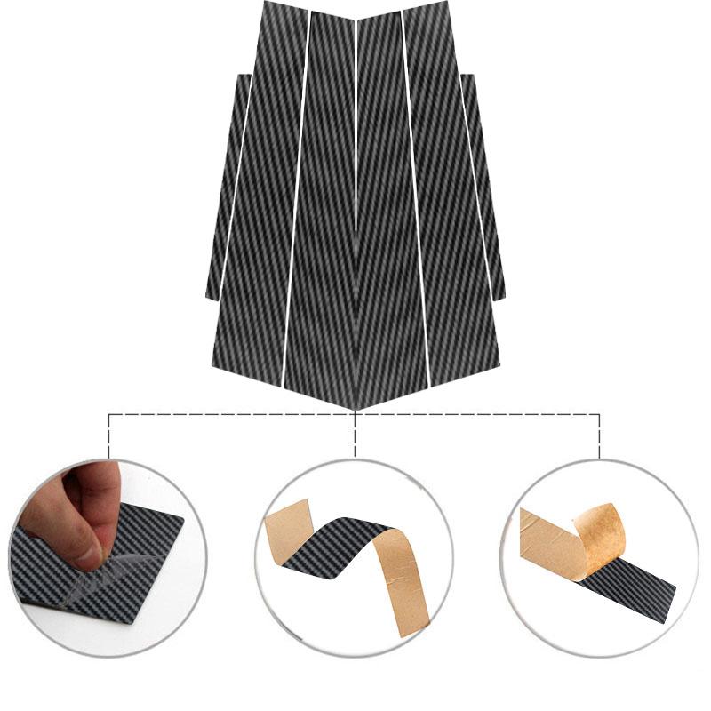 6 шт. для Dodge Charger 2011-2023 эффект карбонового волокна на зеркалах, накладка на среднюю стойку двери, центральную стойку BC