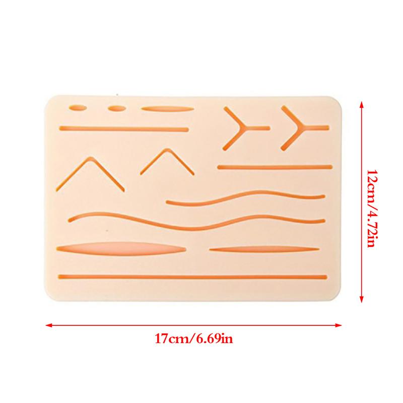Медицинская силиконовая 3-слойная шовная подушечка для практики наложения швов на модели человеческой кожи для обучения